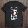 Just A Girl Who Loves K-Pop Shirt Panda Kpop Quote Gift Tee