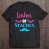 Lashes Or Staches Gender Reveal Party Supplies Shirt Tee