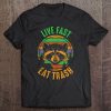 Live Fast Eat Trash Funny Raccoon Camping Vintage Tee