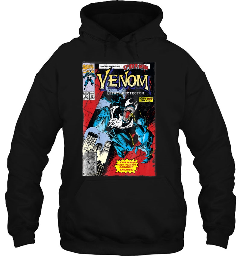 Marvel Venom Lethal Protector Retro Comic Graphic Hoodie