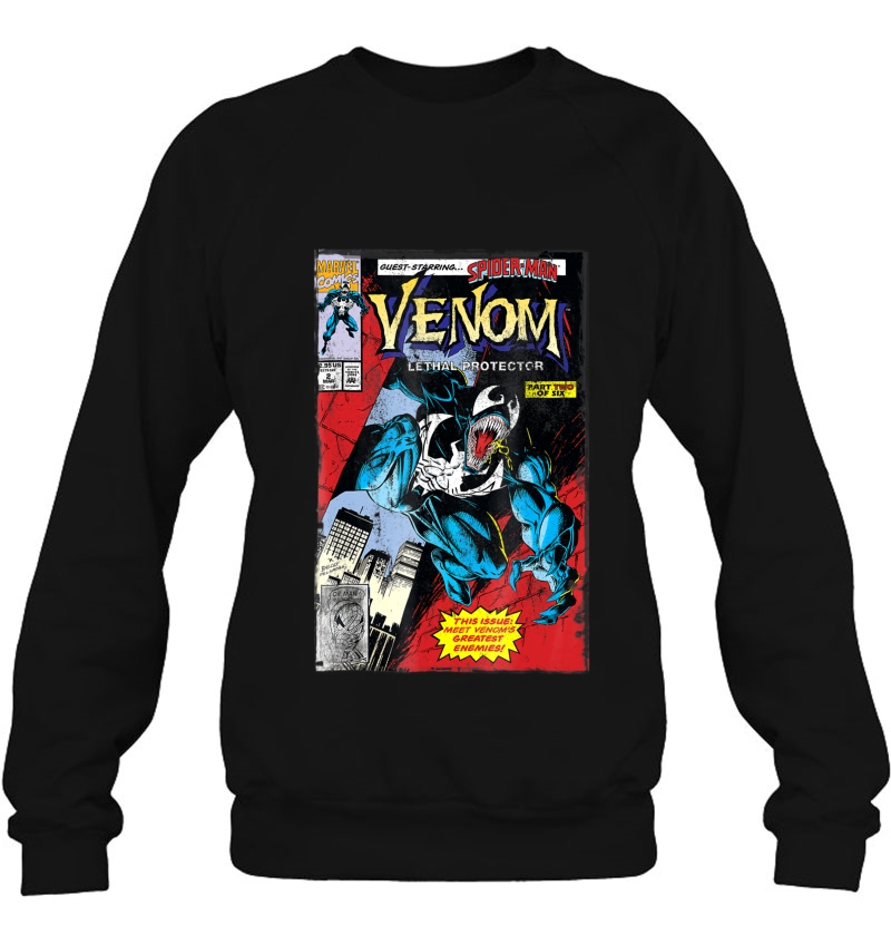 Marvel Venom Lethal Protector Retro Comic Graphic Sweatshirt