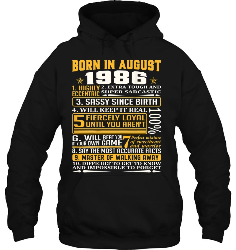 Men, Women Born In August 1986 Facts S Mugs