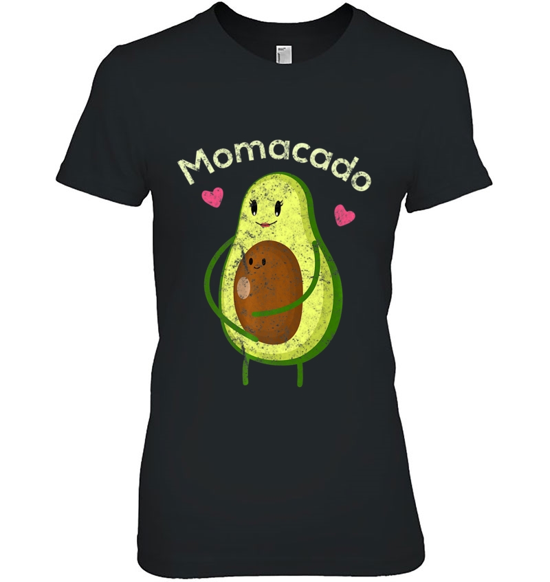 Momacado Avocado Mom Pregnancy Distressed Hoodie