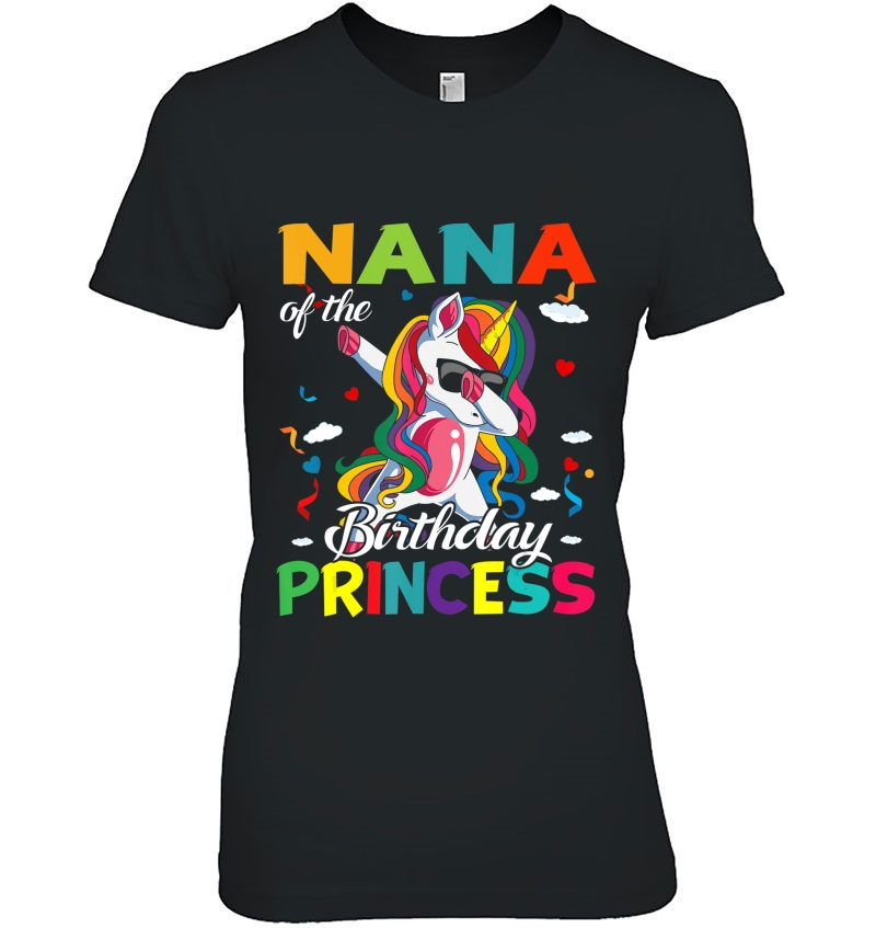 Nana Of The Birthday Princess Dabbing Unicorn Hoodie