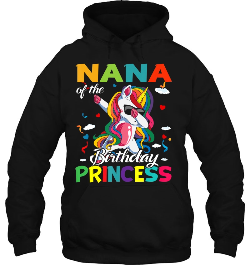 Nana Of The Birthday Princess Dabbing Unicorn Mugs