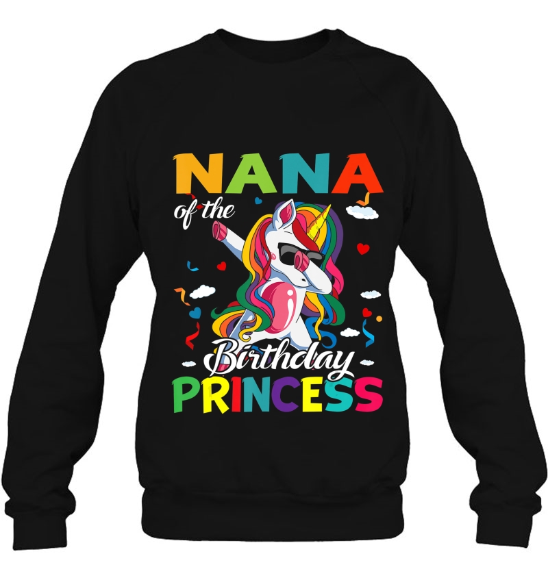 Nana Of The Birthday Princess Dabbing Unicorn Mugs