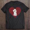 Poodle Valentines Day Dog Love Fingerprint Tee