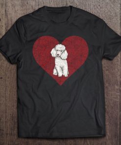 Poodle Valentines Day Dog Love Fingerprint Tee