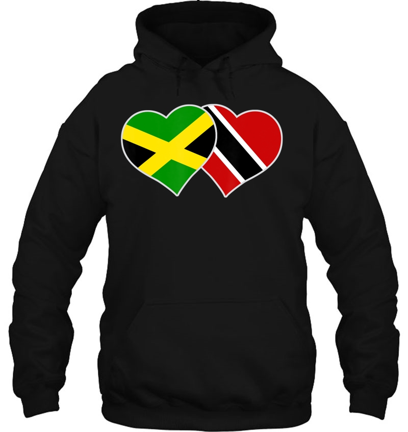 Trinidadian Jamaican Heart Love Jamaica Trinidad Flag Mugs