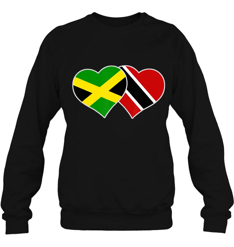 Trinidadian Jamaican Heart Love Jamaica Trinidad Flag Mugs