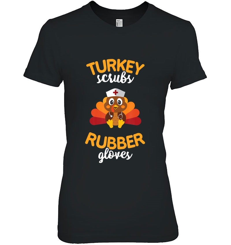 Turkey Scrubs Rubber Gloves Nursing Blessed Thankful Hoodie