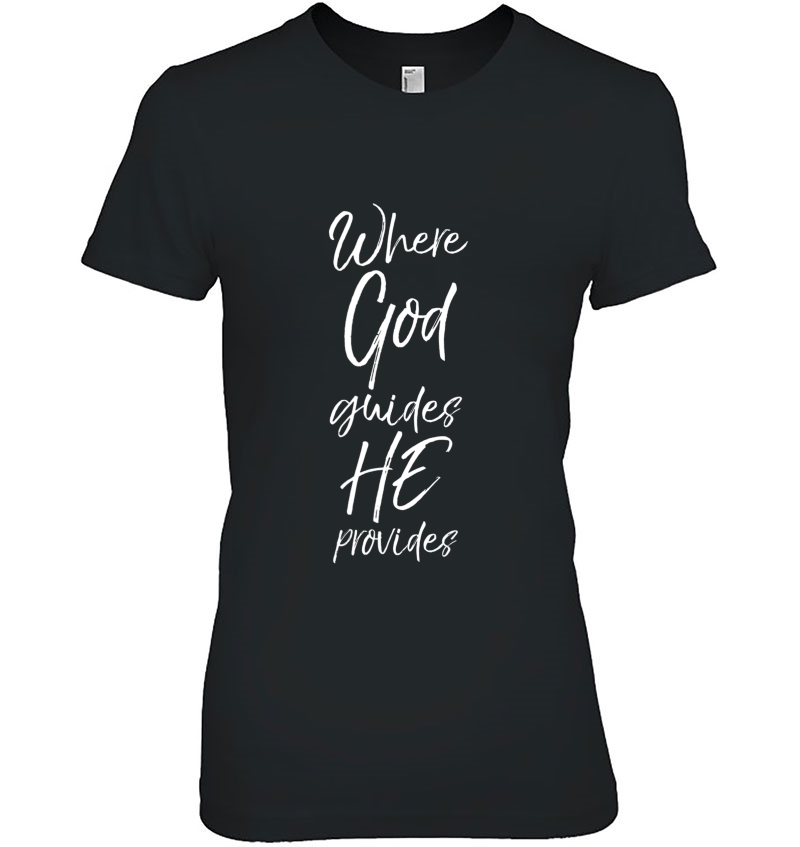 Where God Guides He Provides Shirt Retro Bible Verse Hoodie