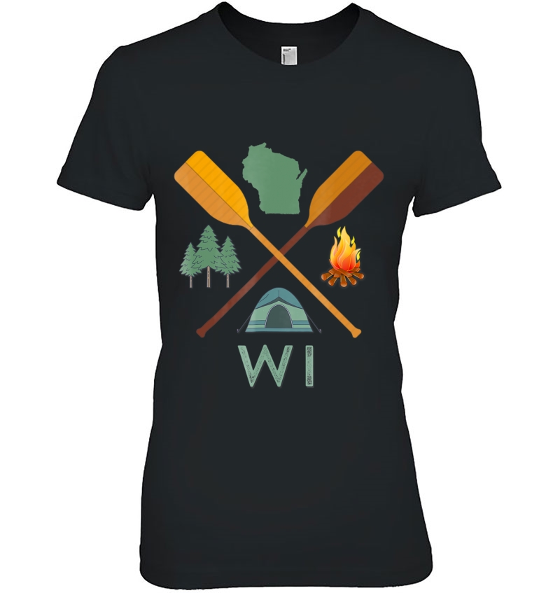 Wisconsin Camping, Canoeing, And Hiking, Nature Hoodie