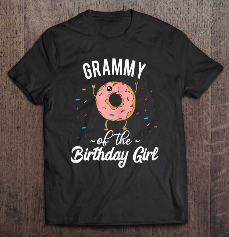 Womens Grammy Of The Birthday Girl Shirt Funny Donut Party Shirt