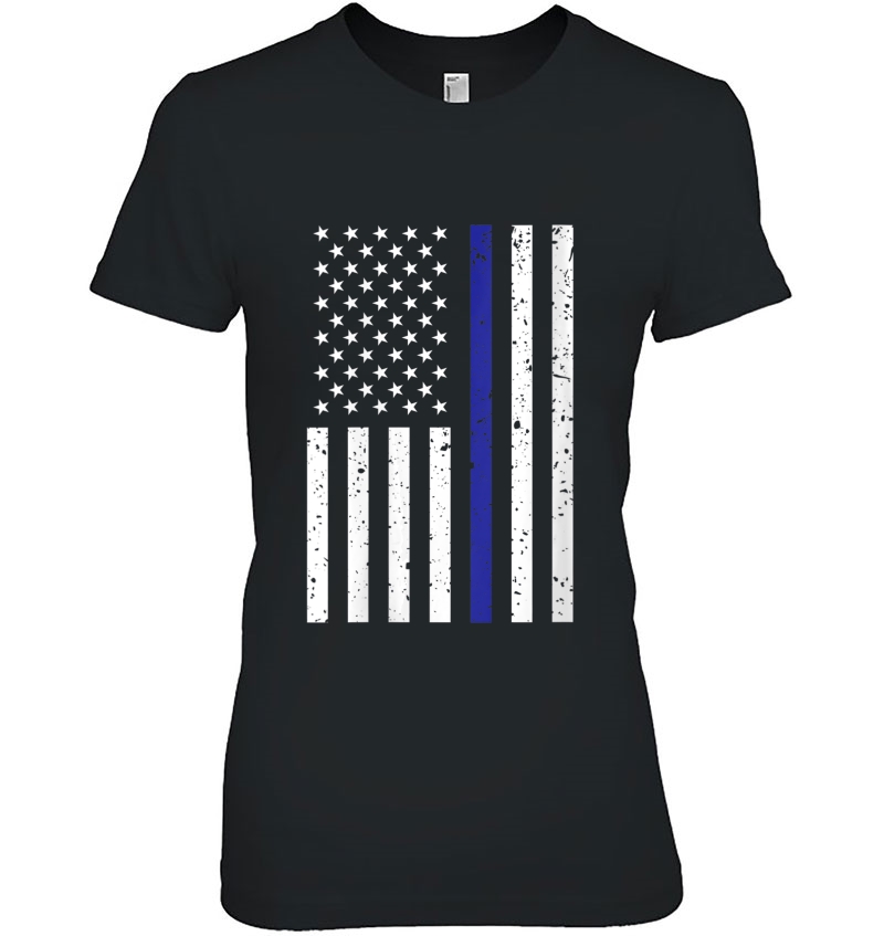 Womens Thin Blue Line Shirt Police American Flag Hoodie