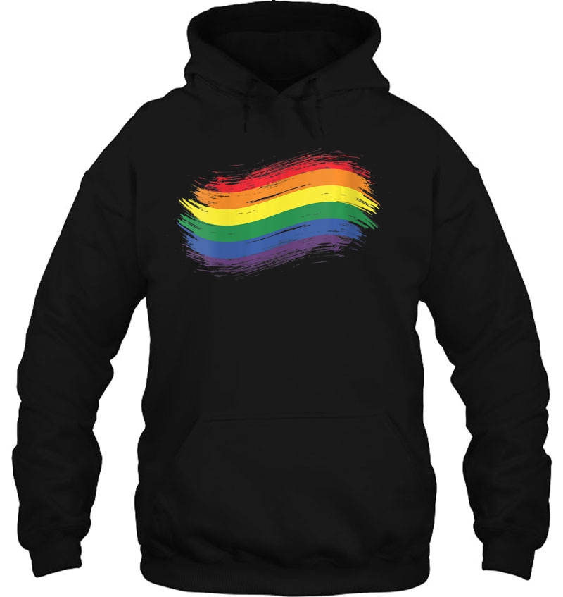 Womens Vintage Distressed Lgbt Gay Pride Flag Gay Lgbt Flag Hoodie