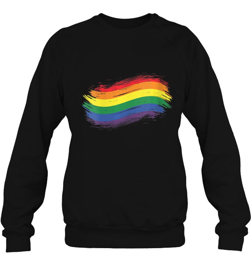 Womens Vintage Distressed Lgbt Gay Pride Flag Gay Lgbt Flag Sweatshirt