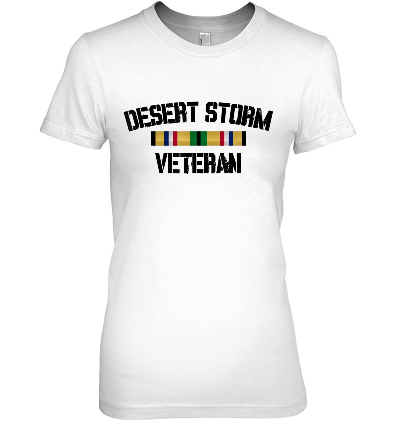 Desert Storm Veteran Pride Persian Gulf War Service Ribbon Hoodie