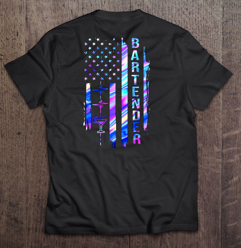 Bartender Colorful American Flag Version Shirt