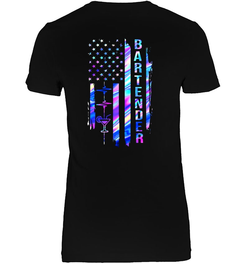 Bartender Colorful American Flag Version Hoodie