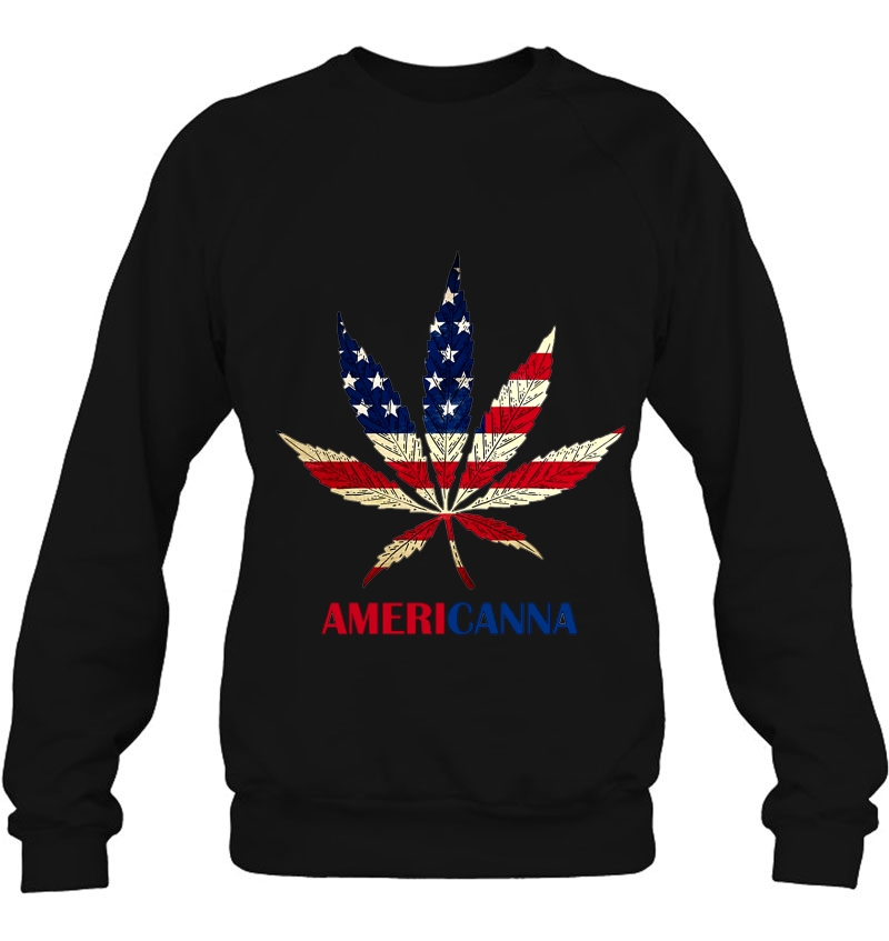 Americanna American Flag Weed Sweatshirt