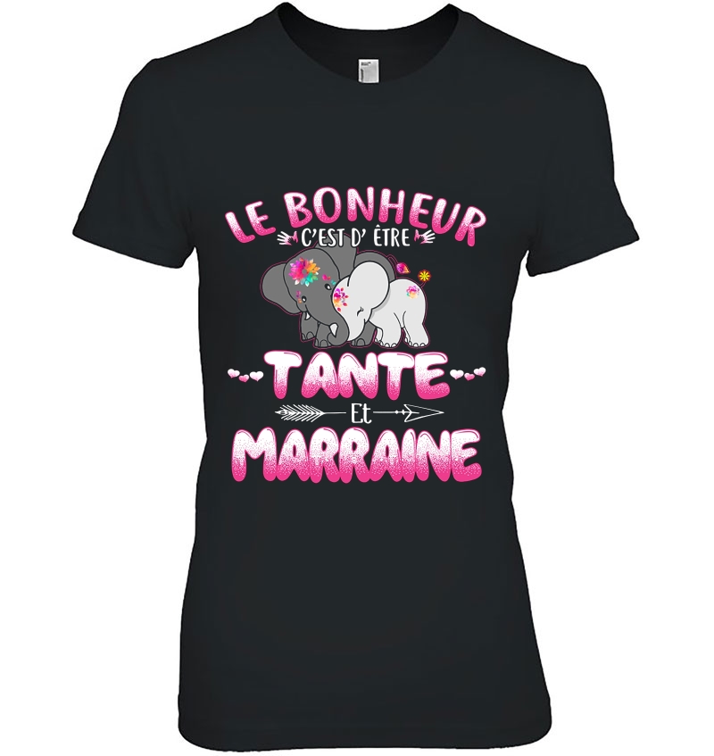 Le Bonheur C'est D'Être Tante Et Marraine Elephant Version Hoodie