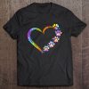 Sparkle Colorful Paw Heart Tee