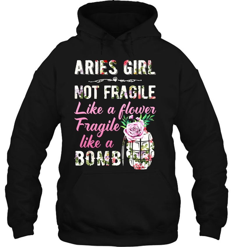 Aries Girl Not Fragile Like A Flower Fragile Like A Bomb Floral Version Mugs