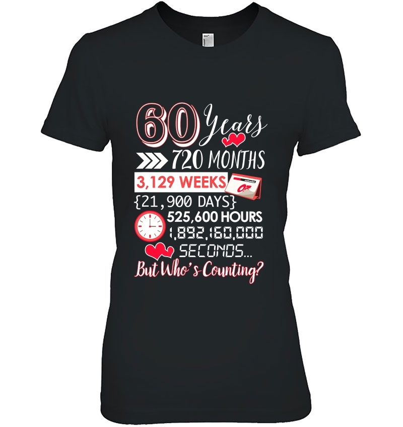60Th Wedding Anniversary Gift For Couple 60 Year Anniversary Ladies Tee