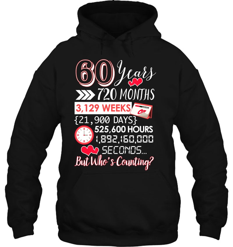 60Th Wedding Anniversary Gift For Couple 60 Year Anniversary Hoodie