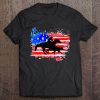 American Flag Cowhorse Horse Calf Roping Tee