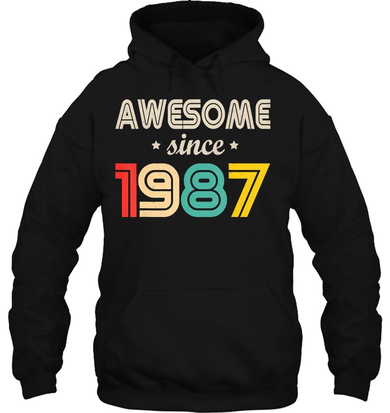 Awesome Since 1987 Tshirt Made In 1987 33Th Birthday Vintage Hoodie