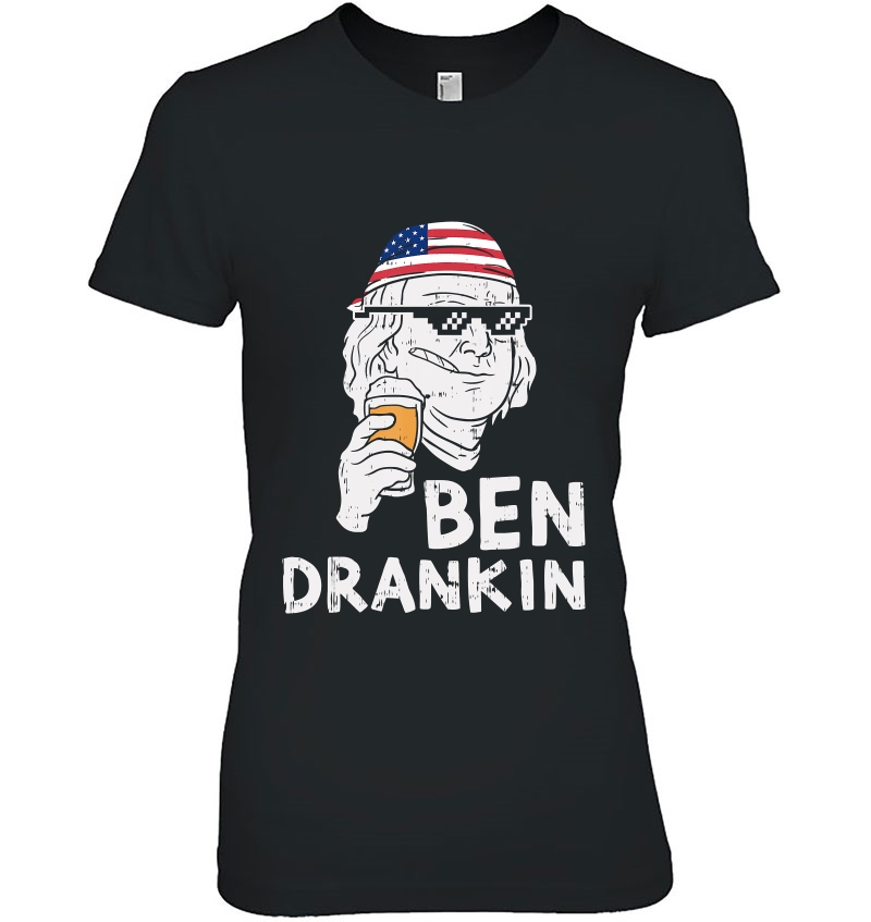 Ben Drankin Stoner Benjamin Franklin Thug Weed 4Th Of July Hoodie