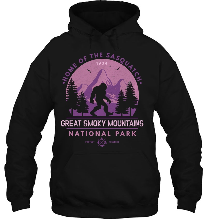 Bigfoot Great Smoky Mountain National Park Sasquatch Pullover Hoodie