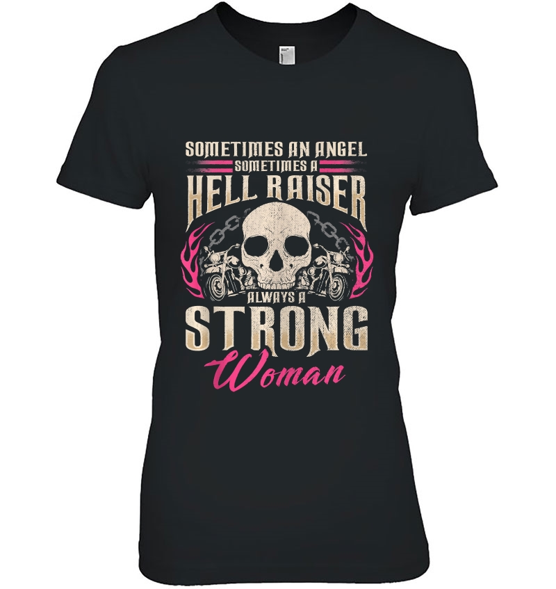 Biker Bitch Motorcycle Angel Hell Raiser Strong Woman Tank Top Hoodie