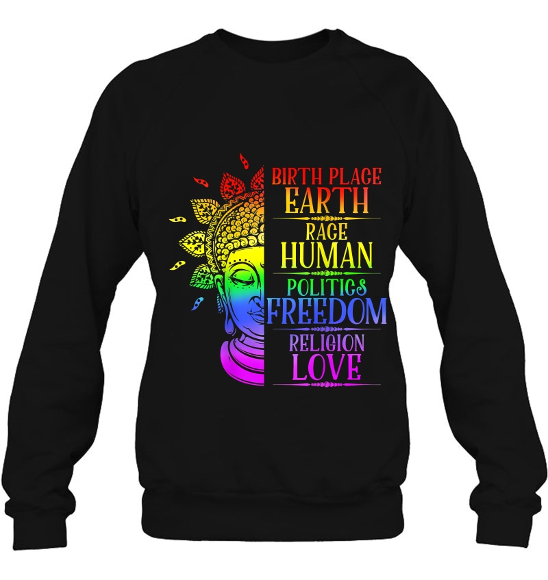 Birthplace Earth Shirt Race Human Politics Freedom Love Mugs