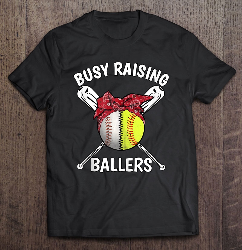 Busy Raising Ballers Softball Baseball Tee Mother Day Gift Tank Top Shirt