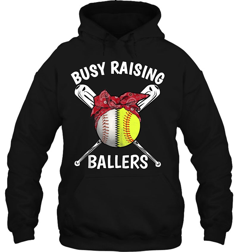 Busy Raising Ballers Softball Baseball Tee Mother Day Gift Tank Top Mugs