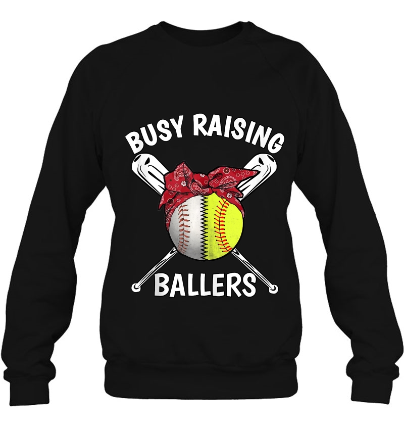 Busy Raising Ballers Softball Baseball Tee Mother Day Gift Tank Top Mugs