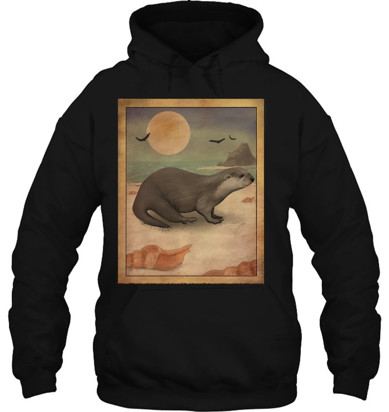 By The Sea Otters Clothes Outfit Japanese Art Gift Otter Pullover Mugs