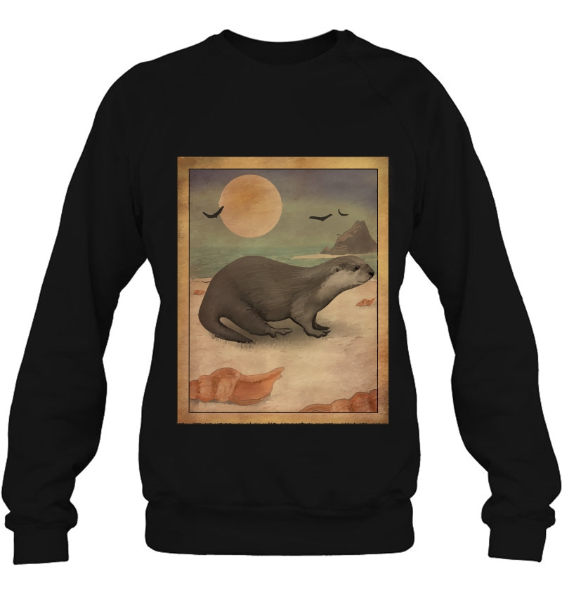 By The Sea Otters Clothes Outfit Japanese Art Gift Otter Pullover Mugs