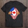 Canadian Blood Inside Me Canada Flag Gift Pullover Tee