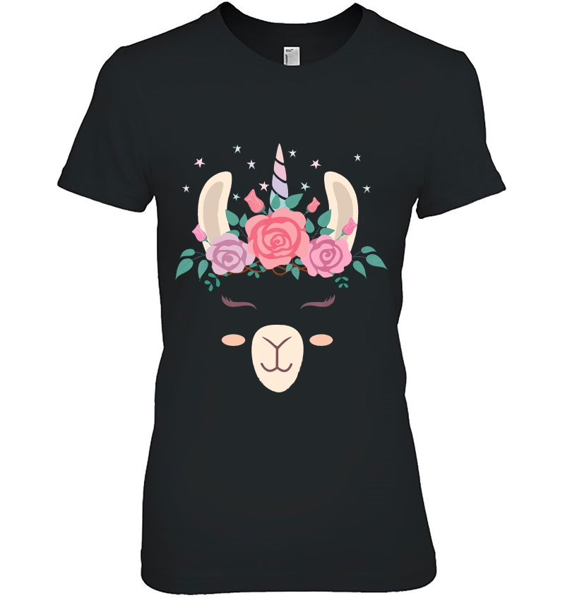 Cute Llamacorn Unicorn Gift For Magical Llama Creature Ladies Tee