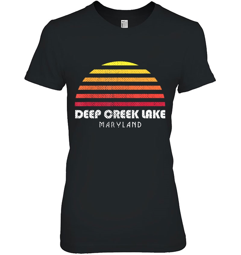 Deep Creek Lake Shirt Sunset - Deep Creek Lake Ladies Tee