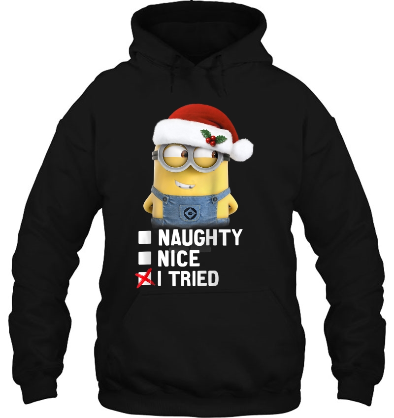 Despicable Me Minions Naughty Nice I Tried Checklist Raglan Baseball Mugs