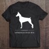 Doberman Pinscher Dog White Silhouette Tee