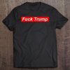 Fuck Trump Red Box Logo Impeach 45 Funk President Usa Tee