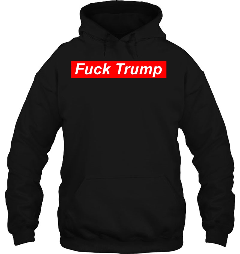 Fuck Trump Red Box Logo Impeach 45 Funk President Usa Hoodie