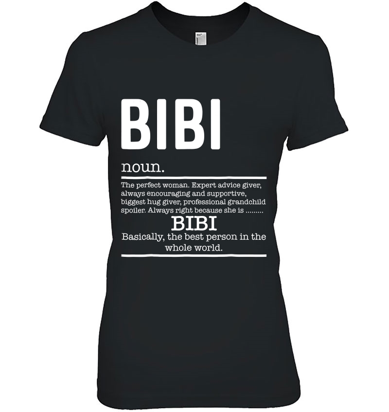 Bibi Definition Grandma Mother Day Hoodie