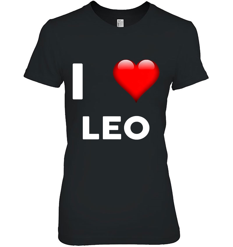 I Love Leo Name Hoodie